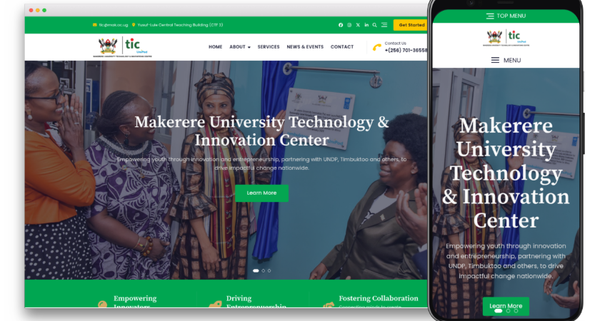 Makerere University Technology & Innovation Center (MUTIC) Website