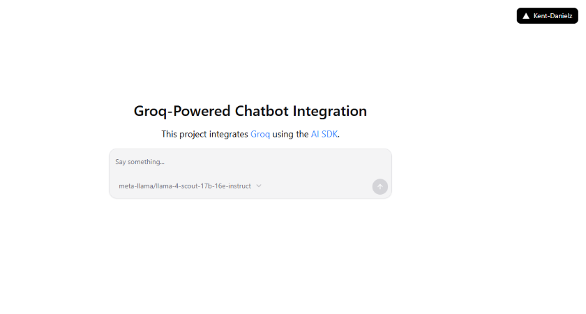 Groq-Powered General Purpose Chatbot